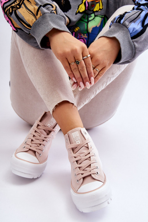 zapatos casual con plataforma Big Star LL274157 Nude