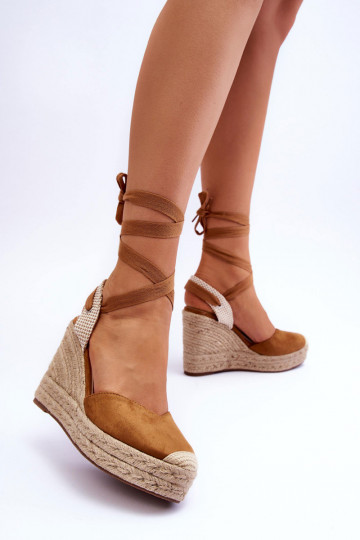 sandalias marrones Lendy con cordones