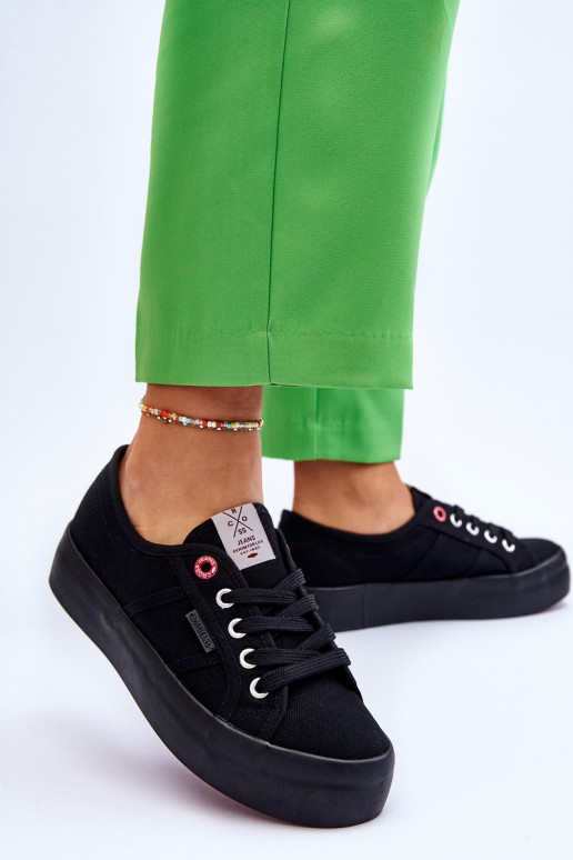 Zapatos de mujer con plataforma Cross Jeans LL2R4039 color negro
