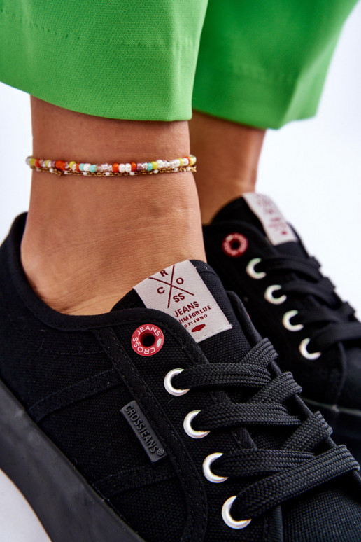 Zapatos de mujer con plataforma Cross Jeans LL2R4039 color negro