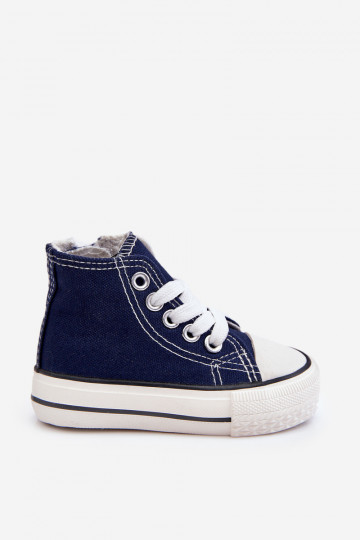 Zapatos infantiles con suela con cremalleras en azul oscuro Filemon