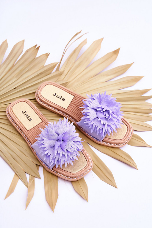 Zapatillas con adornos en ante color Violeta Giorgia