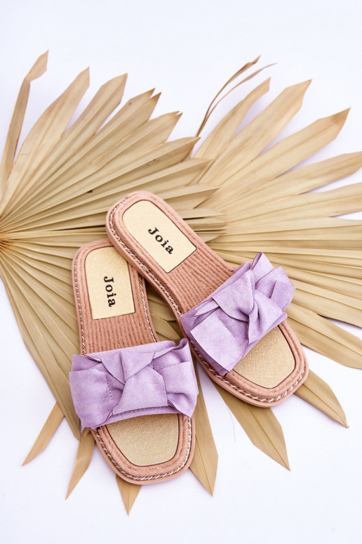 Zapatillas de ante con cintas Púrpura Ambra