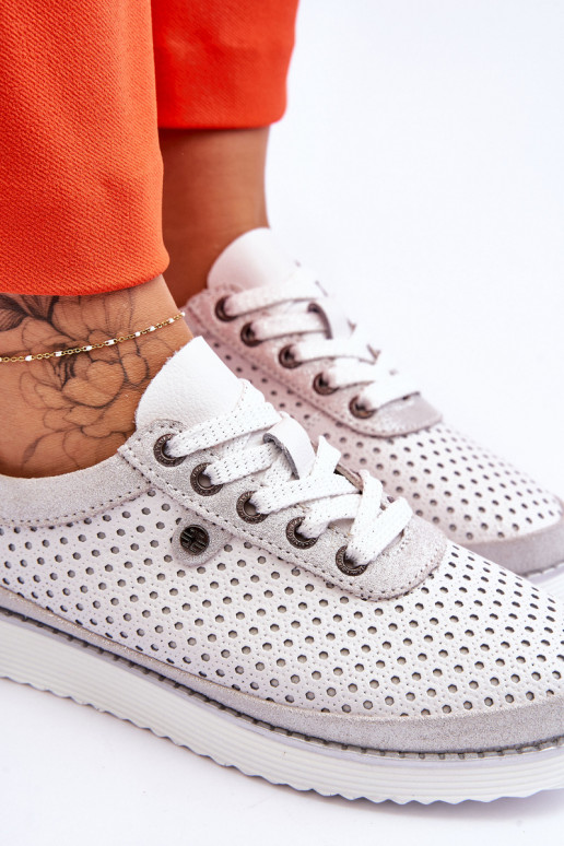 Zapatos calados Estilo sport Color blanco-plata Cantare