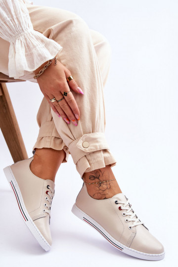 Zapatos de ocio mujer beige S.Barski LR268R 2