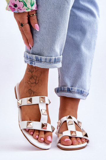 Pantuflas en color blanco Mercure