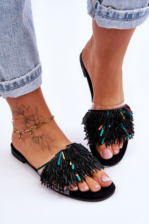 Pantuflas S.Barski KV-576-4 color negro