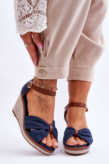 Sandalias de mujer en color azul oscuro Daphne