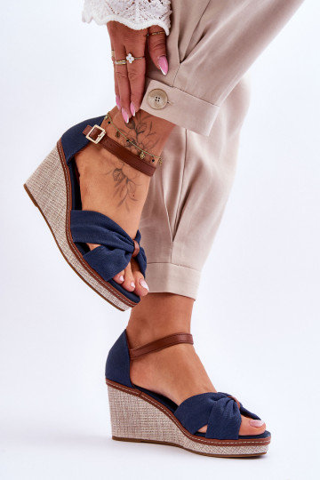 Sandalias de mujer en color azul oscuro Daphne 2