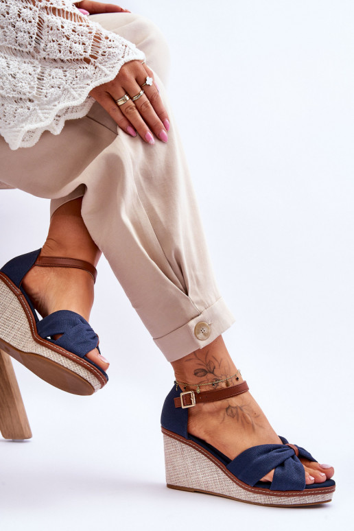 Sandalias de mujer en color azul oscuro Daphne