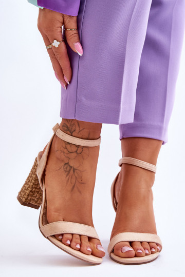 Sandalias de ante beige Selila