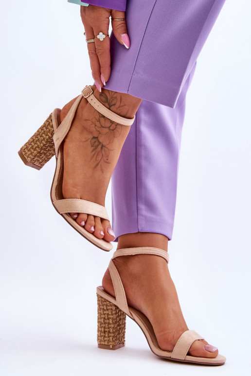 Sandalias de ante beige Selila