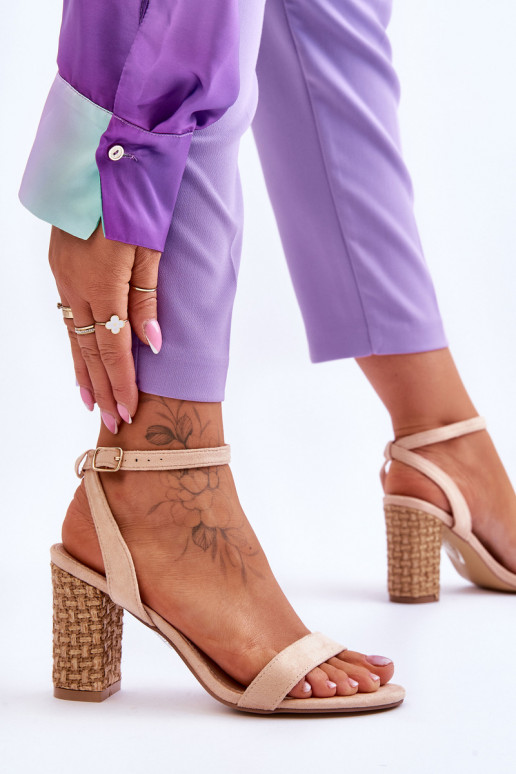 Sandalias de ante beige Selila