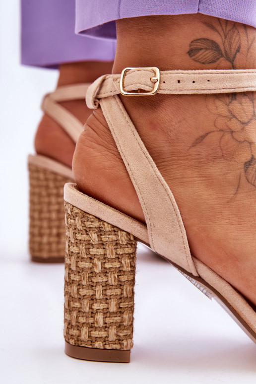 Sandalias de ante beige Selila