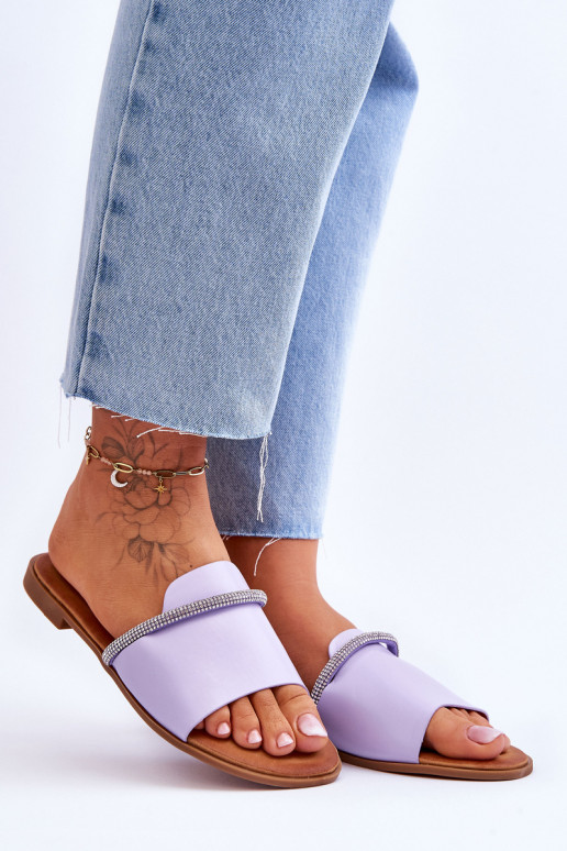 Sandalias planas color violeta Termen