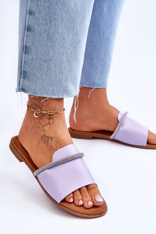 Sandalias planas color violeta Termen