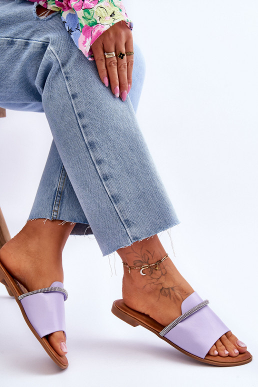 Sandalias planas color violeta Termen