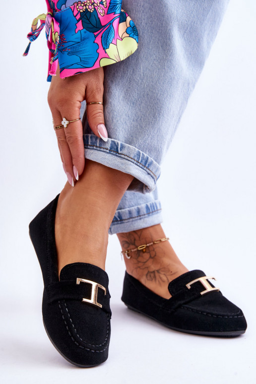 Mocasines clásicos sin cordones en negro Carly Mocasines clásicos sin cordones en negro Carly