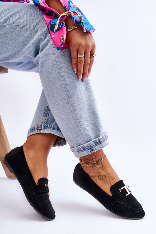 Mocasines clásicos sin cordones en negro Carly Mocasines clásicos sin cordones en negro Carly