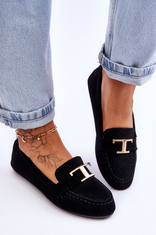 Mocasines clásicos sin cordones en negro Carly Mocasines clásicos sin cordones en negro Carly