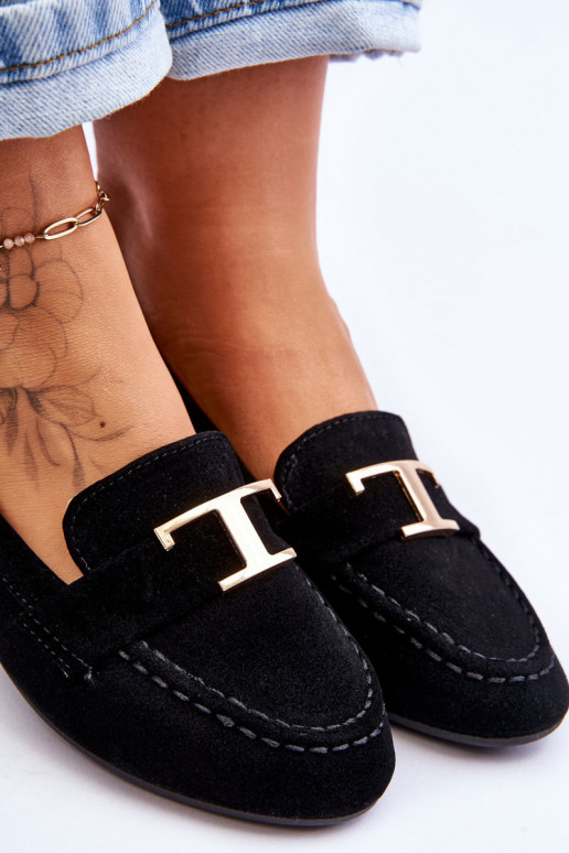 Mocasines clásicos sin cordones en negro Carly Mocasines clásicos sin cordones en negro Carly