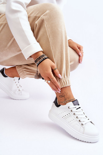 Zapatillas estilo sport Blanco-negro Be First! 2