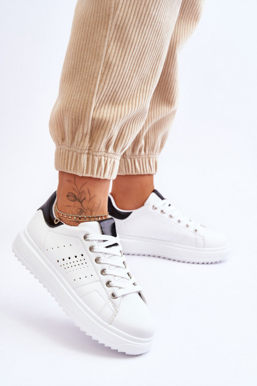 Zapatillas estilo sport Blanco-negro Be First!