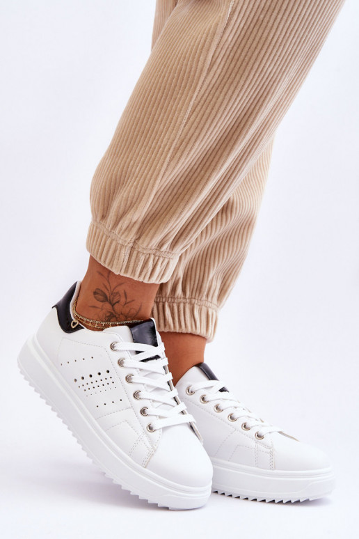 Zapatillas estilo sport Blanco-negro Be First!