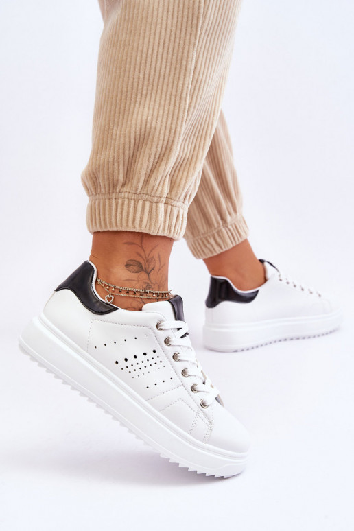 Zapatillas estilo sport Blanco-negro Be First!