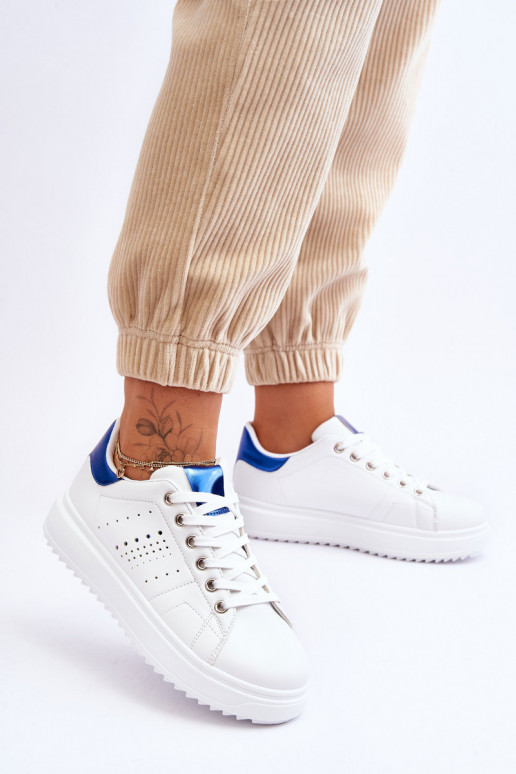Zapatillas estilo sport Color blanco-azul ¡Be First!