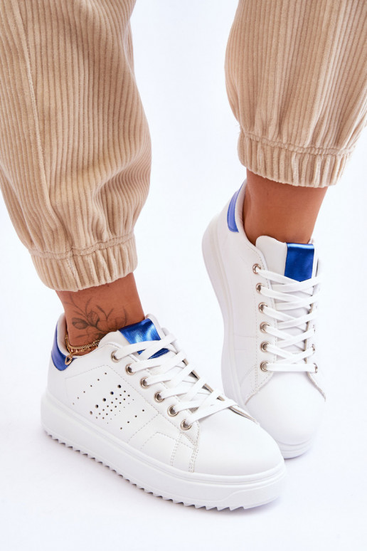 Zapatillas estilo sport Color blanco-azul ¡Be First!