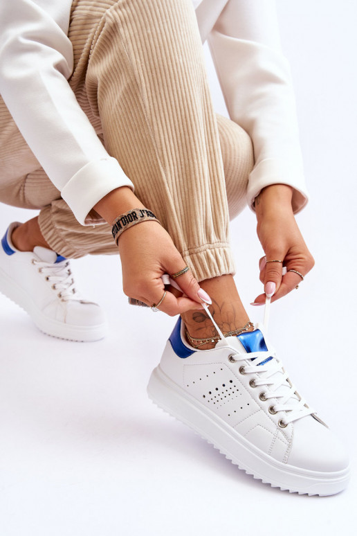 Zapatillas estilo sport Color blanco-azul ¡Be First!