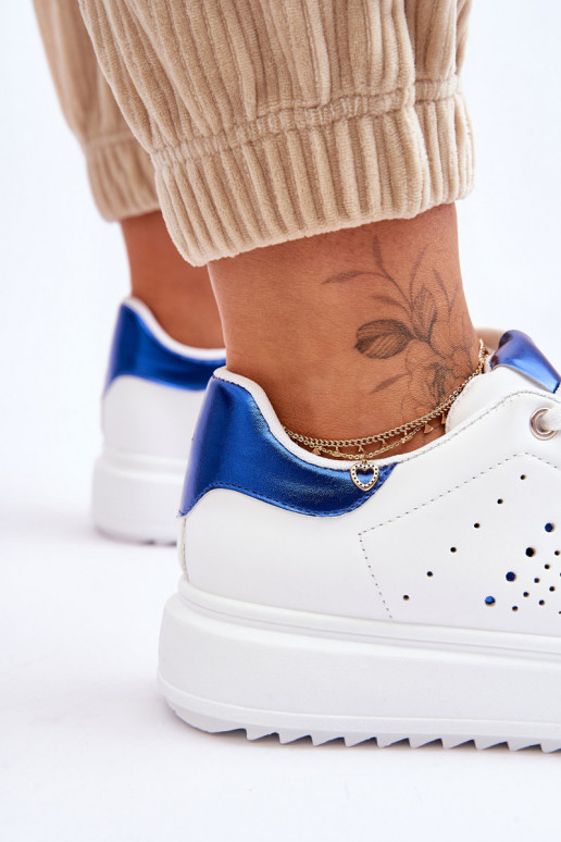 Zapatillas estilo sport Color blanco-azul ¡Be First!