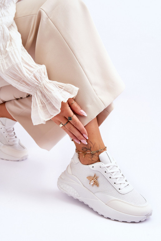 Deportivas brillantes con adornos en color blanco Seneca