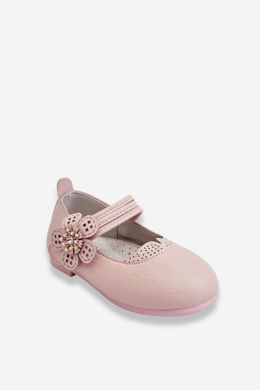 Bailarinas infantiles con flor en color rosa Cobi