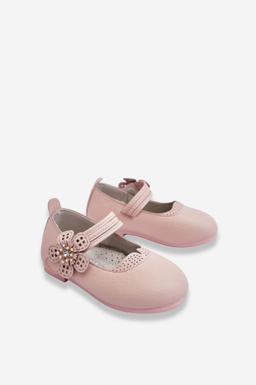 Bailarinas infantiles con flor en color rosa Cobi
