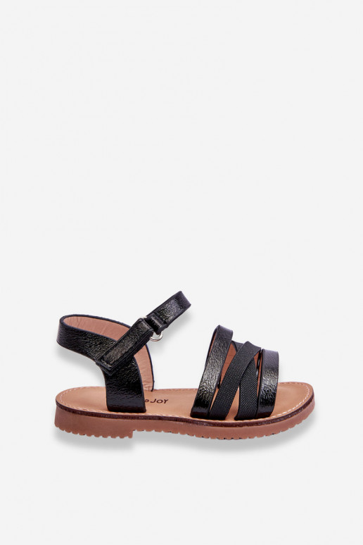 Sandalias para niños con tiras en color negro Isla