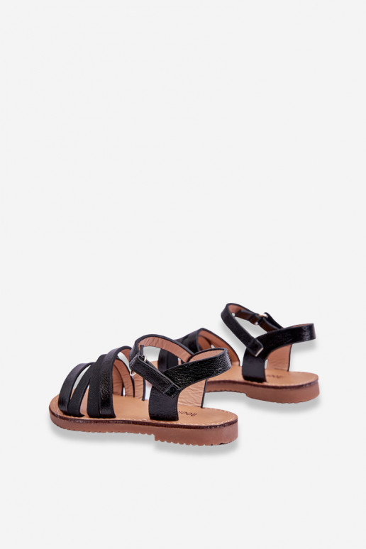 Sandalias para niños con tiras en color negro Isla