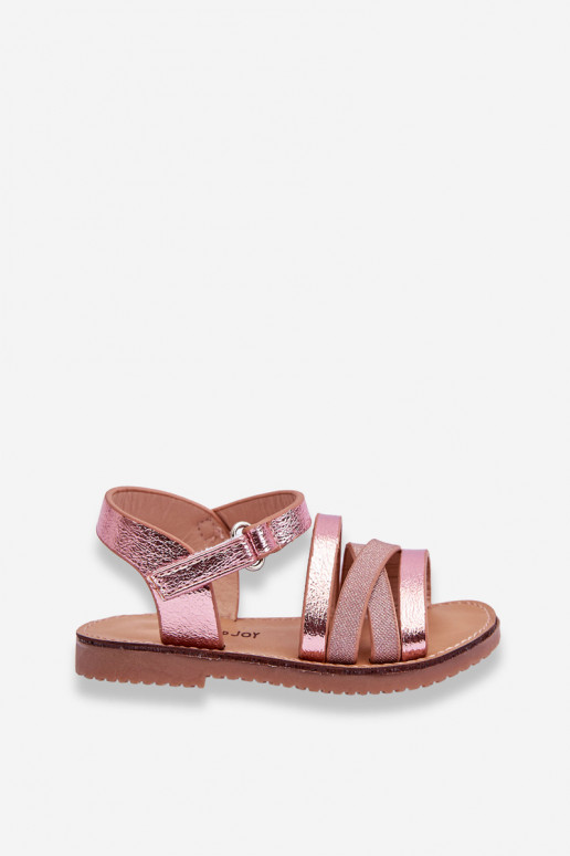 Sandalias para niños con tiras en color rosa Isla