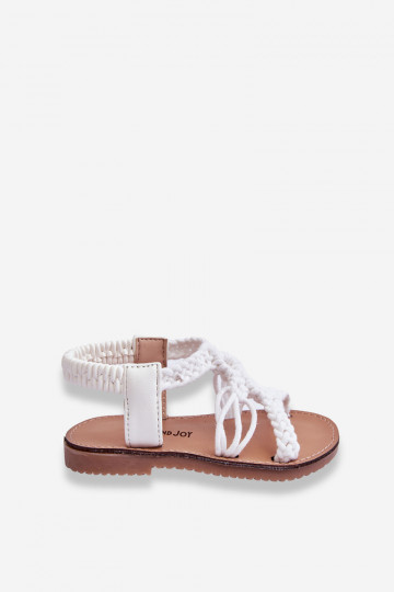 Sandalias infantiles trenzadas en color blanco Tracy 2
