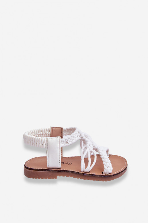Sandalias infantiles trenzadas en color blanco Tracy