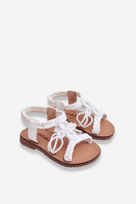 Sandalias infantiles trenzadas en color blanco Tracy
