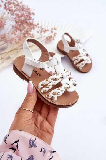 Sandalias infantiles con tiras en color blanco Sammy