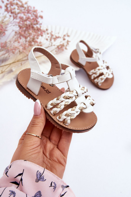 Sandalias infantiles con tiras en color blanco Sammy