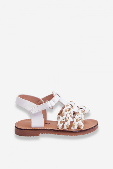 Sandalias infantiles con tiras en color blanco Sammy 2