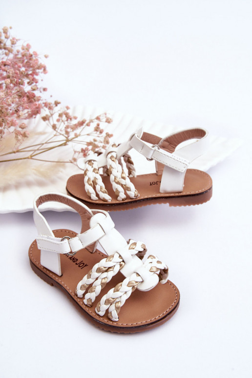 Sandalias infantiles con tiras en color blanco Sammy