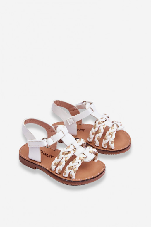 Sandalias infantiles con tiras en color blanco Sammy