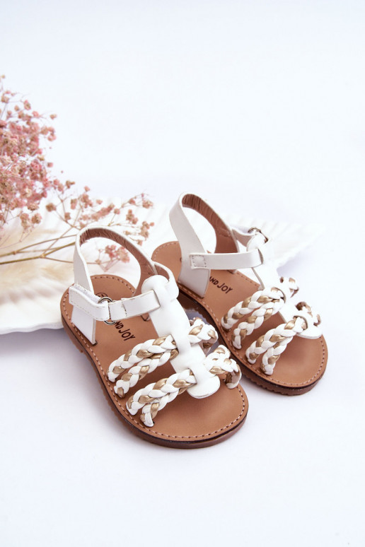 Sandalias infantiles con tiras en color blanco Sammy