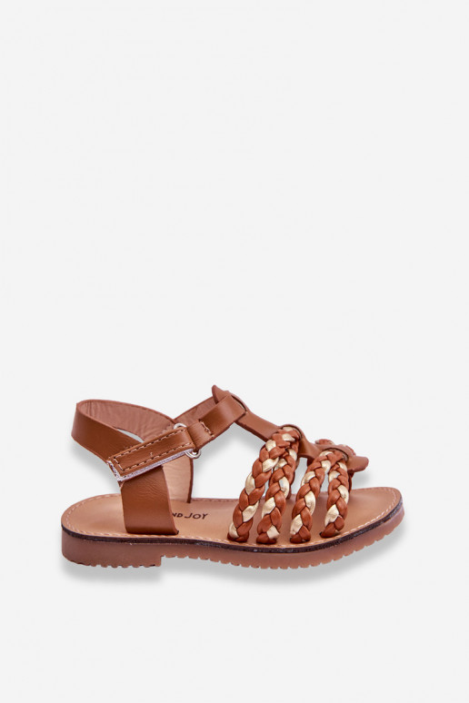 Sandalias infantiles con tiras color marrón Sammy