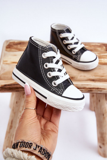 Zapatillas altas para niños Marney en blanco y negro